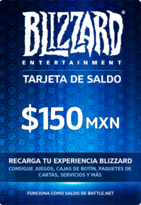 

Blizzard Gift Card 150 MXN Battle.net For MXN Currency Only