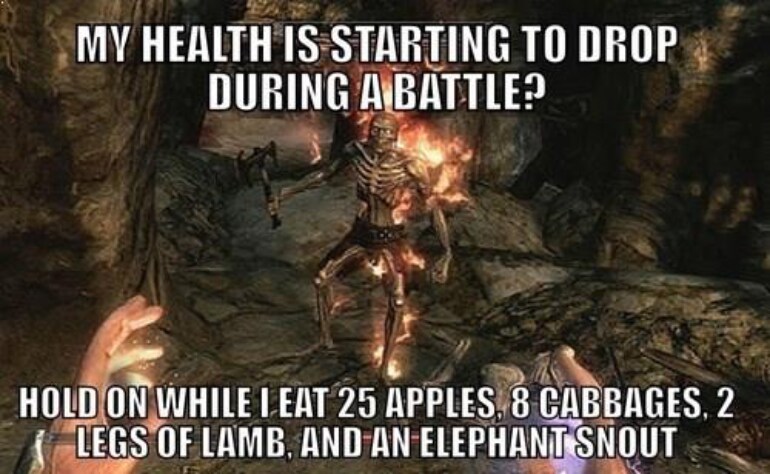 skyrim healing food