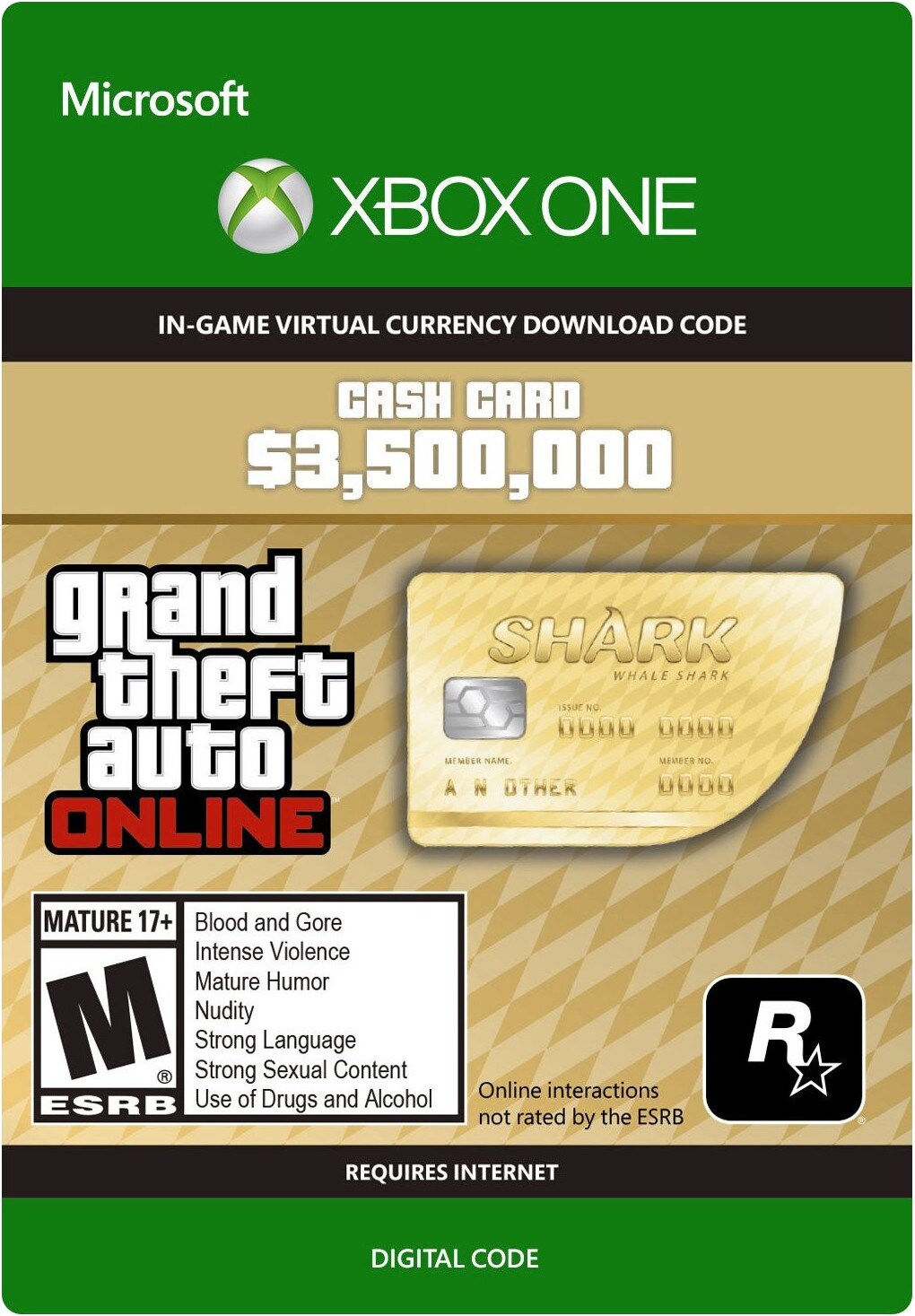 Grand Theft Auto Online: The Whale Shark Cash Card 3 500 000 Xbox Live Key GLOBAL - 1