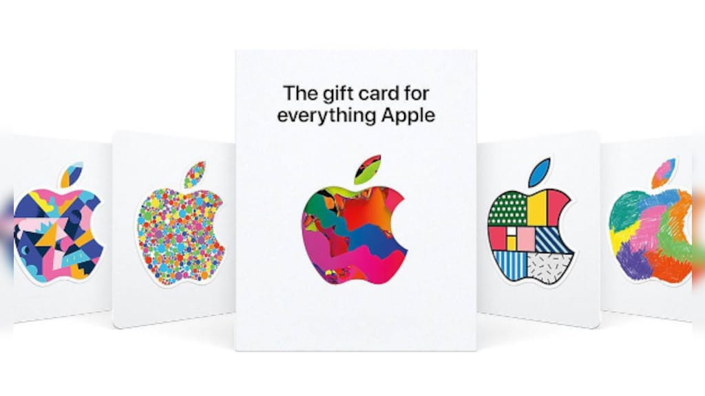 6 different used collectible gift cards-- Apple -- new/sealed no balance