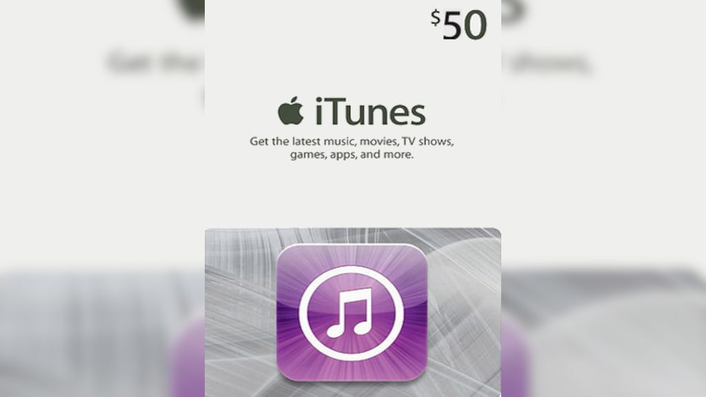$50 APPLE US iTunes GIFT CARD voucher certificate USD (USA App Store Key  Karte) 
