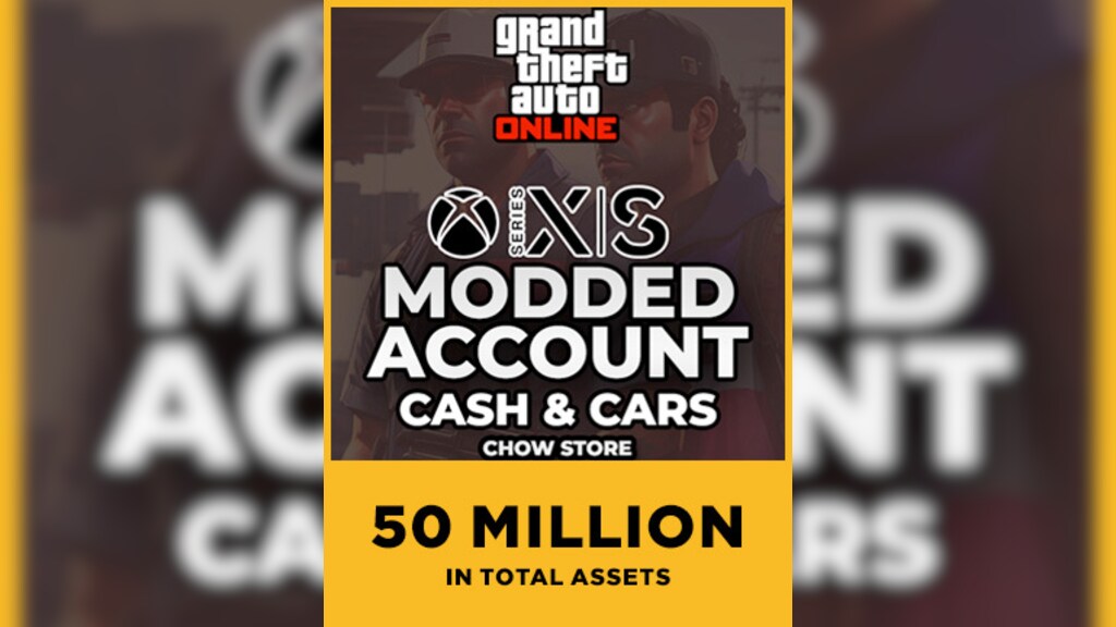 Xbox One GTA V ONLINE MODDED ACCOUNT WITH 50 MILLION [ CASH + CARS ] & RP  RANK 50