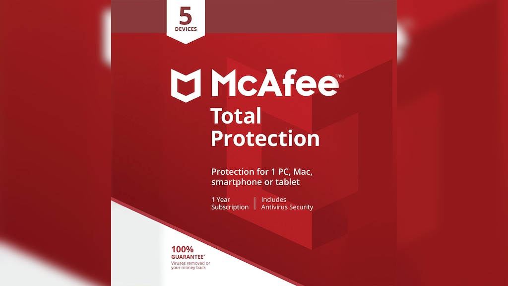 Buy McAfee Total Protection Multidevice 5 Devices 1 Year Key