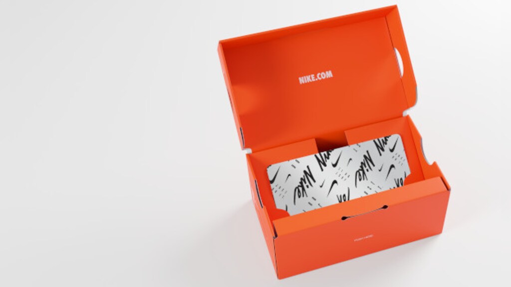 Nike gift shop card box