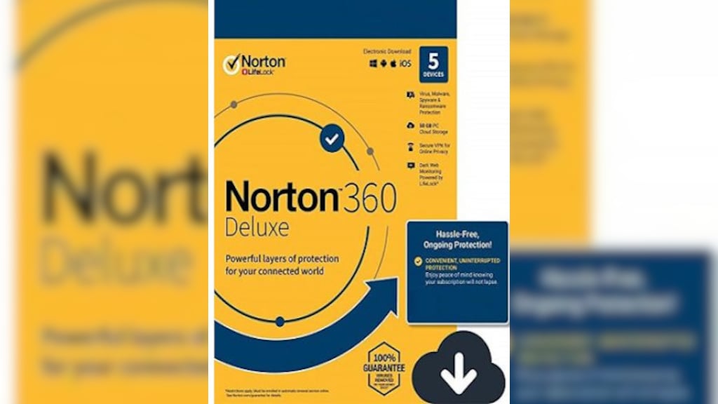 NORTON 360 DELUXE 2024 5 Devices Internet Security Key Card Brand New Ships  Fast