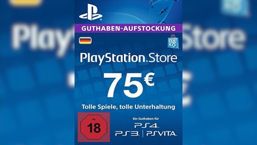 PlayStation Network Cards, €5 - €75