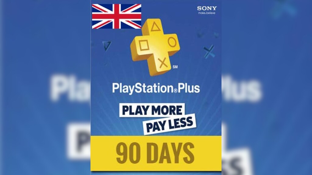 Playstation Plus - 90day Subscription **UK STORE ONLY** PSN - PS4 - Gaming