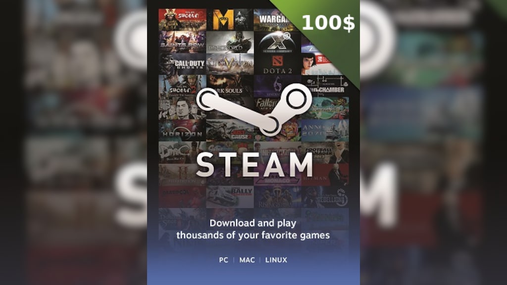 Buy 100$ Steam Gift Card - Instant Online Delivery on