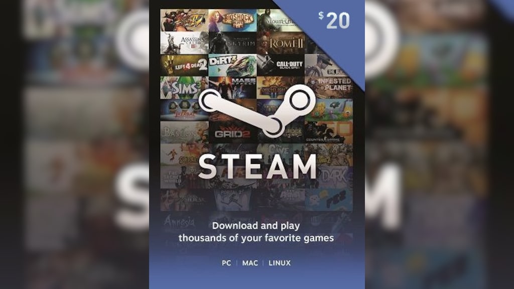 Valve Steam Gift Card - $20