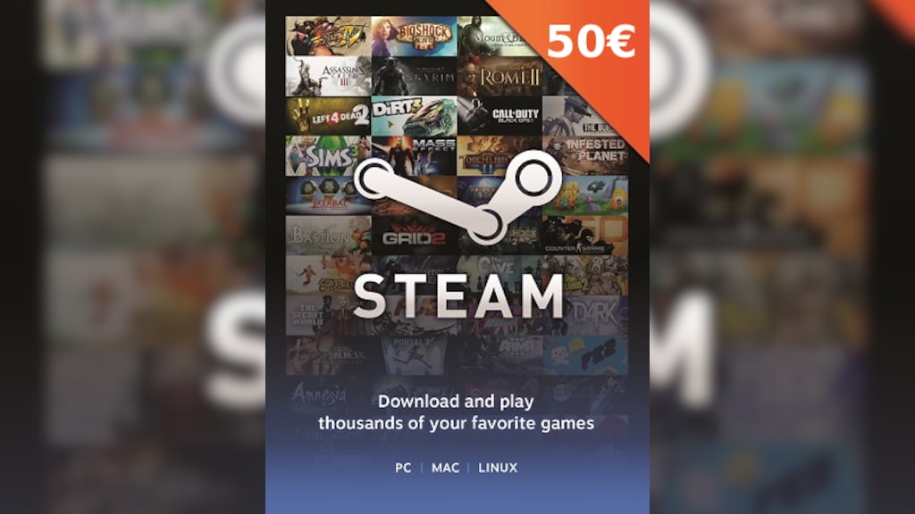 50 EUR Steam Gift Card Code - Buy cheaper