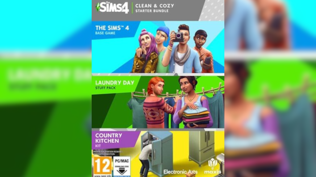 The Sims 4 Clean & Cozy Starter Bundle Origin Key / PC & Mac Game - Digital  5030945111092