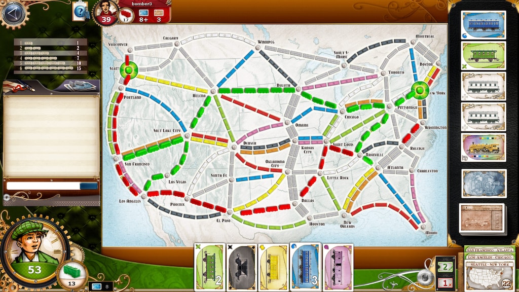 How to play Ticket To Ride online with Steam