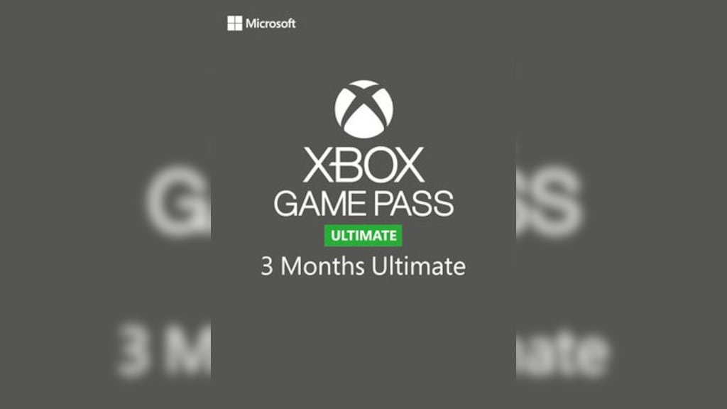 Xbox Game Pass Ultimate – 3 Month Subscription (Xbox One/ Windows 10) Xbox  Live Key GLOBAL