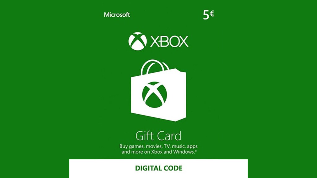 Gift card xbox 5 hot sale euro