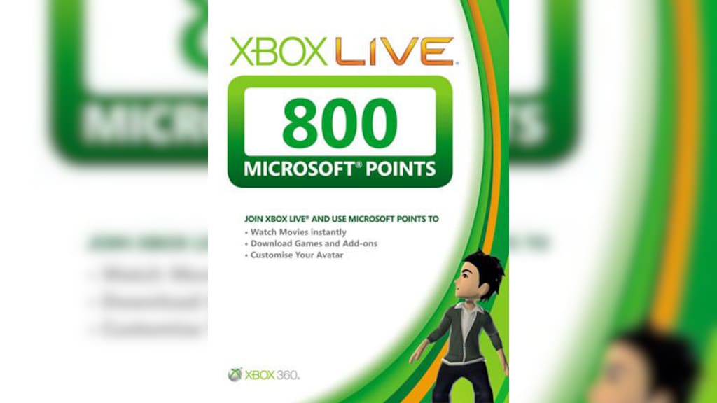 Xbox live deals points card