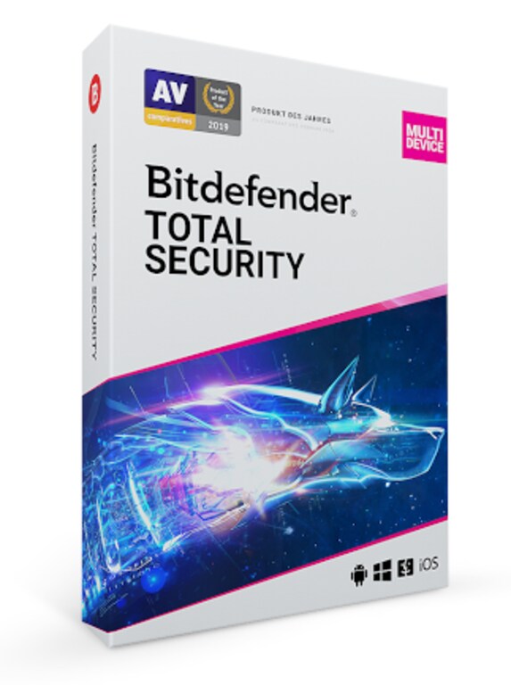Bitdefender Total Security PC, Android, Mac, iOS 3 Devices, 1 Year - Bitdefender Key - (D-A-CH) - 1