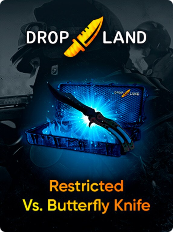 Counter-Strike: Global Offensive RANDOM RESTRICTED VS. BUTTERFLY KNIFE SKIN BY DROPLAND.NET Code GLOBAL - 1