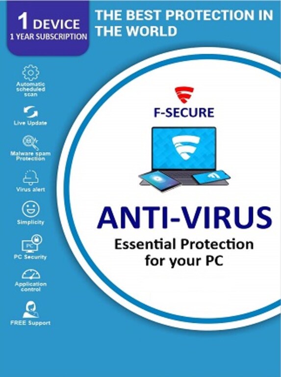 F-Secure Antivirus 1 Device 1 Year Key - GLOBAL - 1
