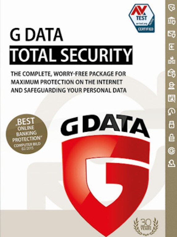 G Data Total Security (PC, Android, Mac, iOS) - (1 Device, 1 Year) - G Data Key - EUROPE - 1