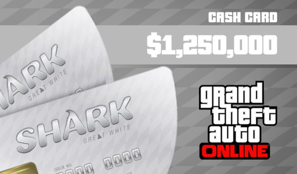 GTA $1,250,000 - Buy Great White Shark Cash Card Rockstar DLC