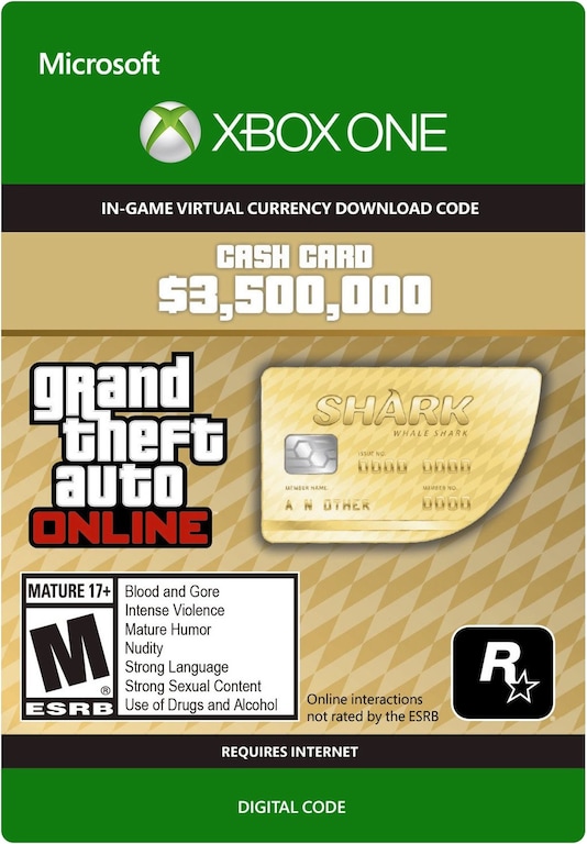 Grand Theft Auto Online: The Whale Shark Cash Card 3 500 000 Xbox Live Key GLOBAL - 1