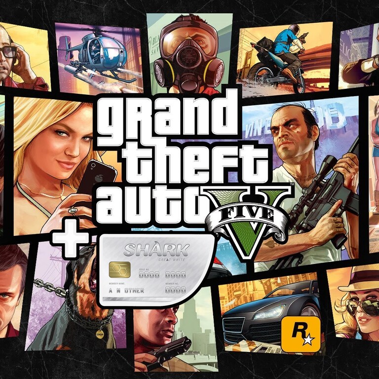 Grand Theft Auto V + Whale Shark Cash Card Rockstar Key RU/CIS - 1
