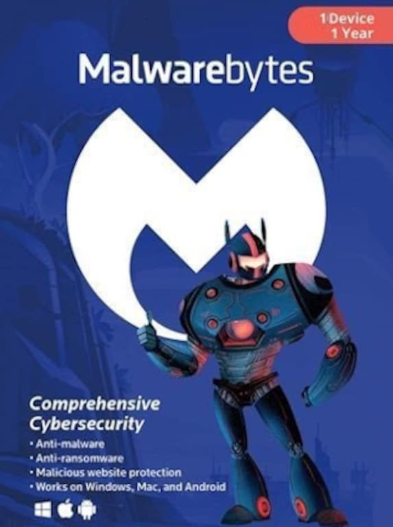 Malwarebytes Anti-Malware Premium 1 Device 1 Device GLOBAL Key PC, Android, Mac 12 Months - 1