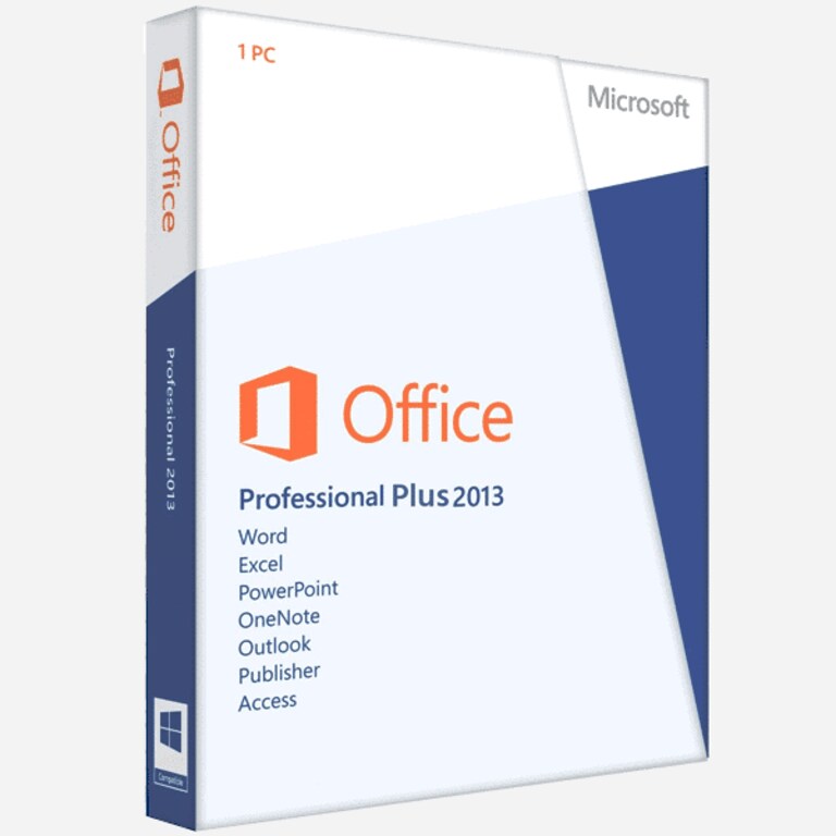 Microsoft Office Professional 2013 Plus (PC) - Microsoft Key - GLOBAL - 1
