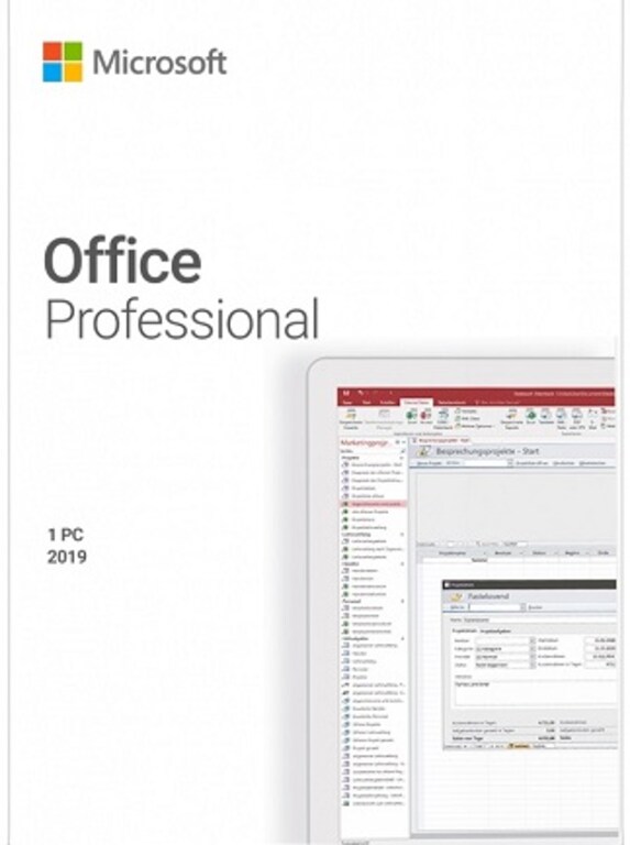Microsoft Office Professional 2019 PC - Microsoft Key - GLOBAL - 1