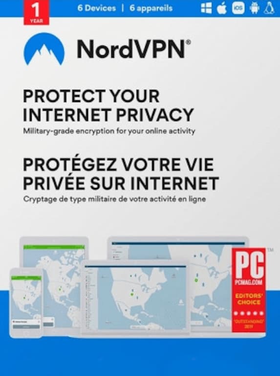 NordVPN VPN Service (PC, Android, Mac, iOS) 6 Devices, 1 Year - NordVPN Key - GLOBAL - 1