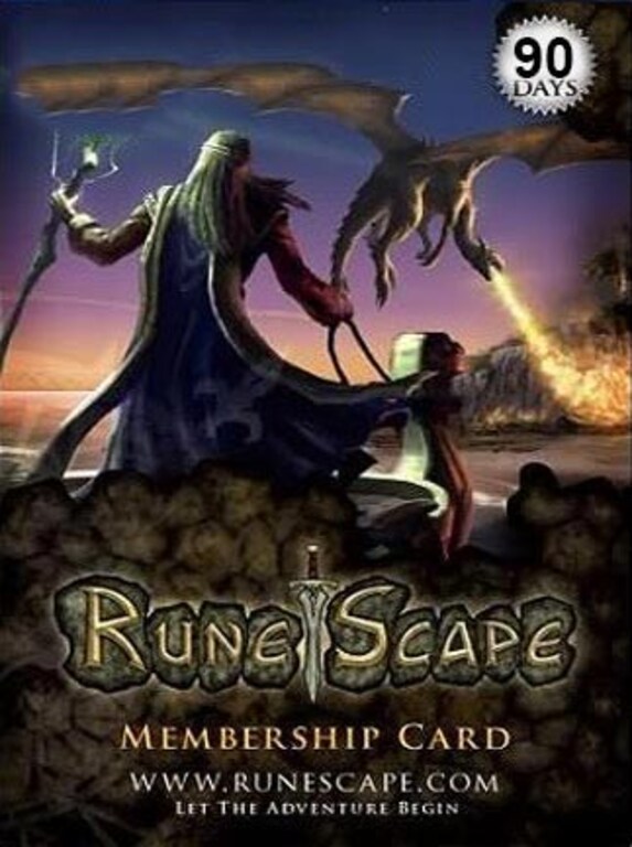 RuneScape Membership Timecard EUROPE 90 Days - 1