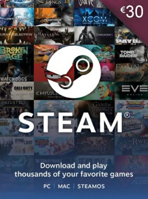 Steam Gift Card GLOBAL 30 EUR - Steam Key - For EUR Currency Only - 1