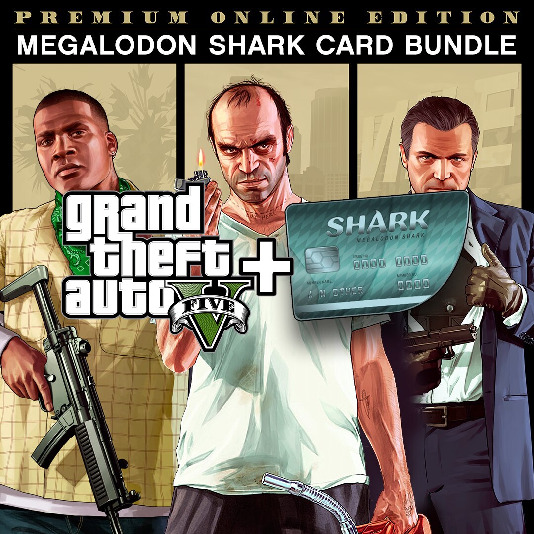 Комплект grand theft auto v premium edition и платежная карта мегалодон