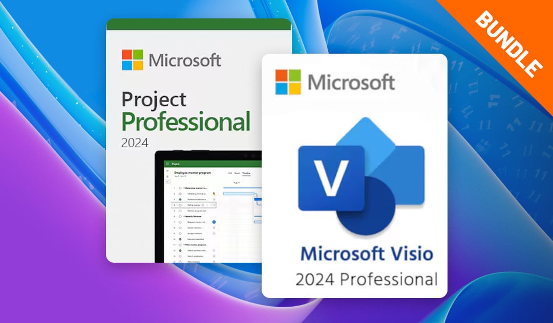 Microsoft Project 2024 Pro + Microsoft Visio Pack 2024 Pro Bundle - Pro PC