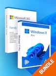 Microsoft Windows 11 Pro & Microsoft Office 365 Family Bundle (PC, Mac) (6 Devices, 6 Months) - Microsoft Key - GLOBAL
