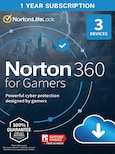 Norton 360 for Gamers (PC, Android, Mac, iOS) 3 Devices, 1 Year - NortonLifeLock Key - EUROPE
