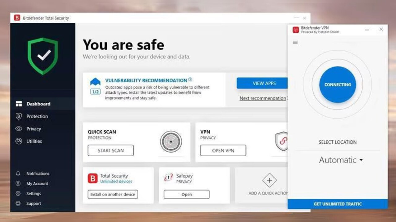 Bitdefender Premium VPN 10 Devices, 1 Year Key screenshot 1