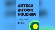 Azteco Bitcoin (Crypto) Lightning Voucher 200 EUR - Azteco Key - GLOBAL