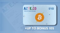 Azteco Bitcoin (Crypto) Lightning Voucher 10 USD Voucher + BONUS