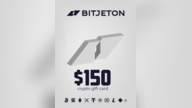 BitJeton Crypto Gift Card 150 USD - BitJeton Key - GLOBAL