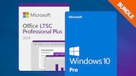 Microsoft Windows 10 Pro & Microsoft Office 2024 LTSC Pro Plus Bundle (PC) - Microsoft Key - GLOBAL