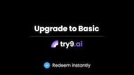 Try9 AI Upgrade to Basic 1 Year - try9.ai Key - GLOBAL