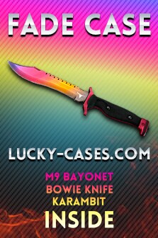 CS:GO random skin code for Fade Case by Lucky-Cases.com