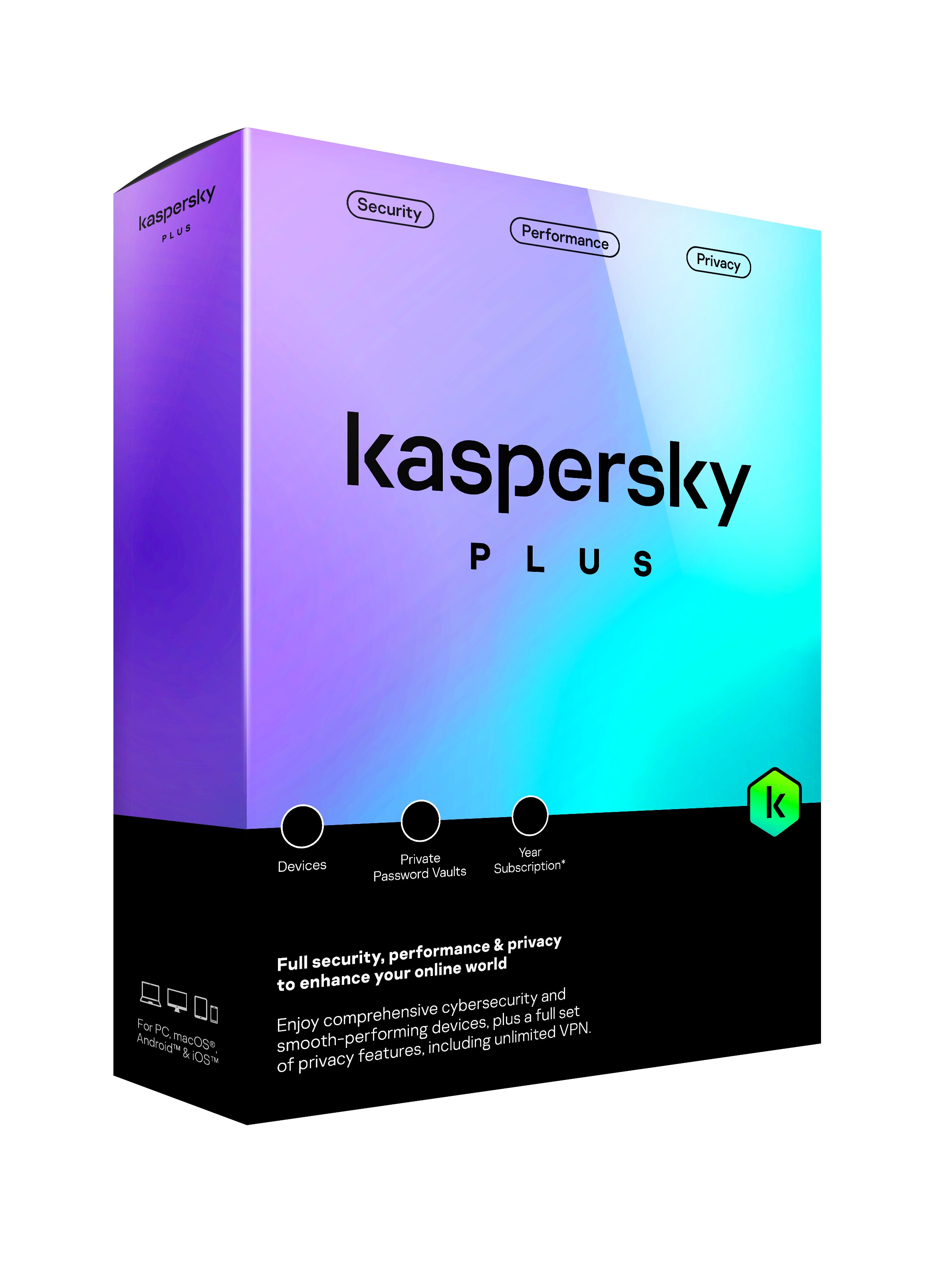 Kaspersky Plus 2022 (1 Device, 1 Year) - Kaspersky Key - NORTH & CENTRAL & SOUTH AMERICA - 1