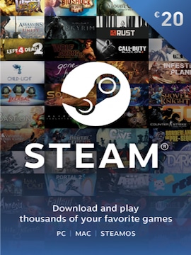 Steam Gift Card 20 EUR - Steam Key - EUROPE