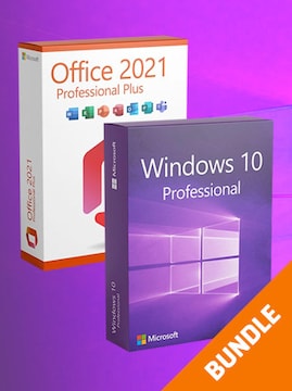 Microsoft Windows 10 Professional & Microsoft Office 2021 Professional Plus Bundle (PC) - Microsoft Key - GLOBAL