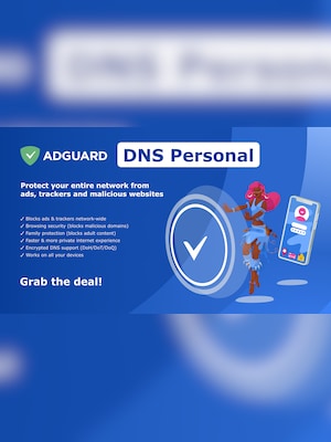 AdGuard DNS Personal (PC, Android, Mac, iOS) (20 Devices, 5 Years)  - AdGuard Key - GLOBAL - 3