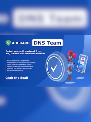 AdGuard DNS Team (PC, Android, Mac, iOS) (200 Devices, 1 Month)  - AdGuard Key - GLOBAL - 3