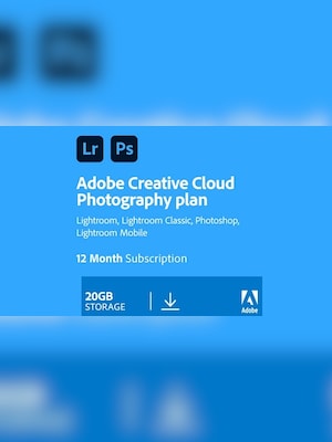 Adobe Creative Cloud Photography Plan Subscription (1 Year, 20 GB) - Adobe Key - EUROPE - 2