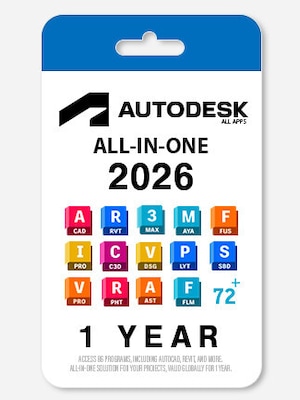 Autodesk Apps Collection 2026 (PC, Mac) (1 User, 1 Year)  - Autodesk Key - GLOBAL - 0